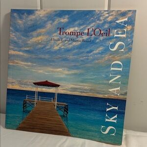 Vintage art Book Trompe L'Oeil Sky and Sea how to paint Art Print Blue Ocean